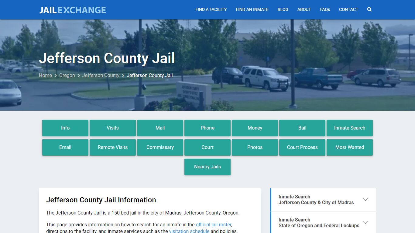Jefferson County Jail, OR Inmate Search, Information